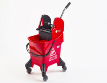Bucket & Wringer on Castors 31L Red