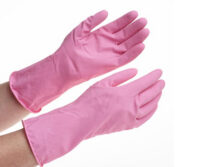 Mediumweight Household Gloves Large Red 1 Pair