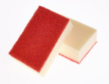 Foam Backed Scourer Red/White 1 x 10