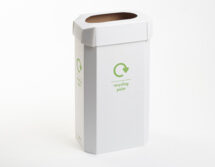 Corrugated Recycling Bin & Lid with Stickers 1 x 5