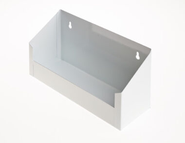 Metal Wall Mountable Tray for 3 Trigger Sprays White 1 x 2