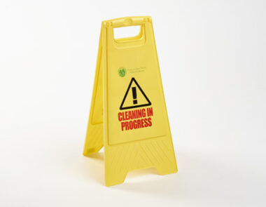 A Frame Safety Sign (Wet Floor/Cleaning in Progress)