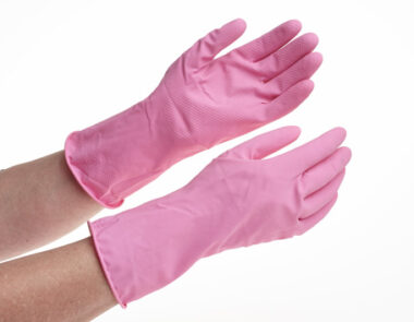 Mediumweight Household Gloves Large Red 1 Pair