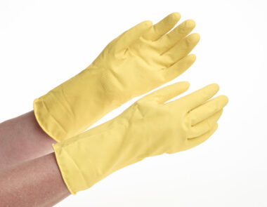 Mediumweight Household Gloves Large Yellow 1 Pair
