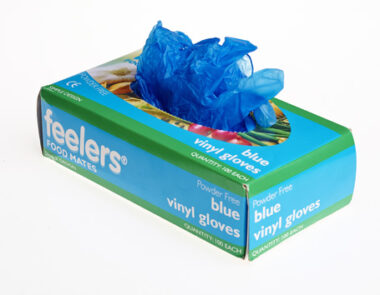 Vinyl Disposable Powder Free Gloves Medium Blue 1 x 100