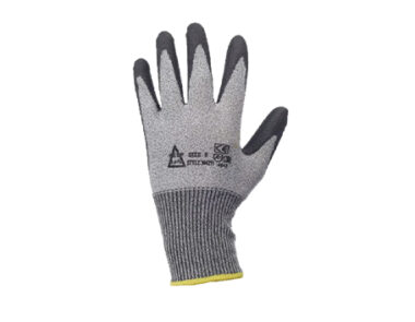 Glove Glass safe PU Palm Coated Grey/Black C3042 Size 7