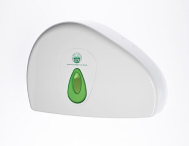Modular Jumbo with Stub Toilet Roll Dispenser White/Green