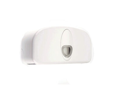 Plastic 2 Roll Coreless Toilet Tissue Dispenser White/Clear