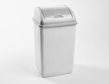 Plastic Swing Bin 50L White Base & White Lid