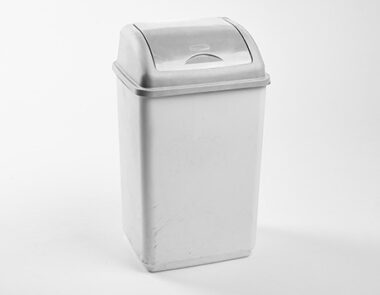 Plastic Swing Bin 50L White Base & White Lid