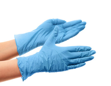 Vinyl Disposable Powdered Gloves X-Large Blue 1 x 100